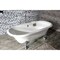 Aqua Eden Clawfoot Bathtubs, 71.63 L, 31.5 W, White/Polished Chrome, Cast Iron VCTDE7232NL1 - alternate 2